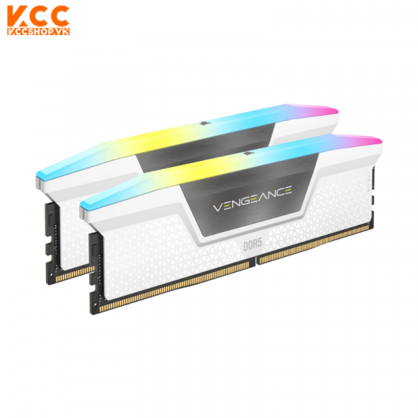 RAM Corsair VENGEANCE RGB 64GB | 2x32GB, DDR5 DRAM - White (CMH64GX5M2B5600C36W)
