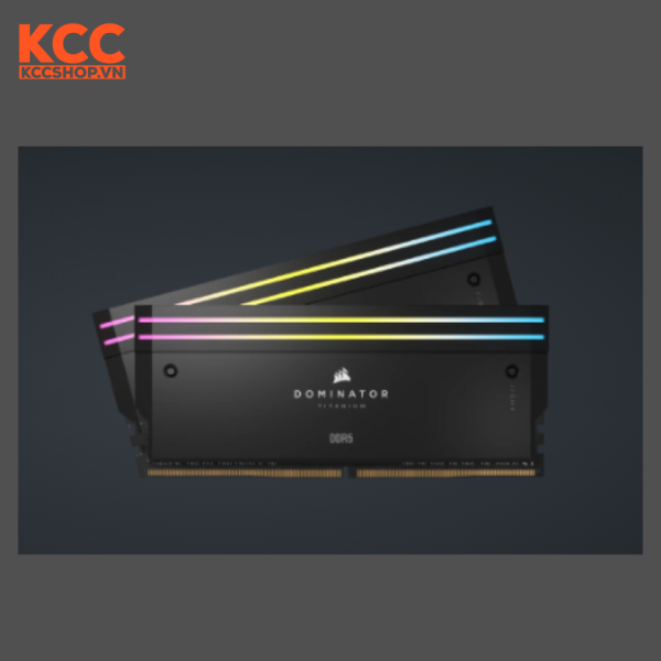 Ram Corsair DOMINATOR TITANIUM RGB Black Heatspreader C32 64GB