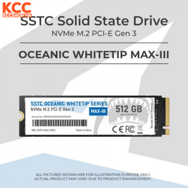 Ổ cứng SSD SSTC Oceanic Whitetip MAX-III 512Gb Gen 3