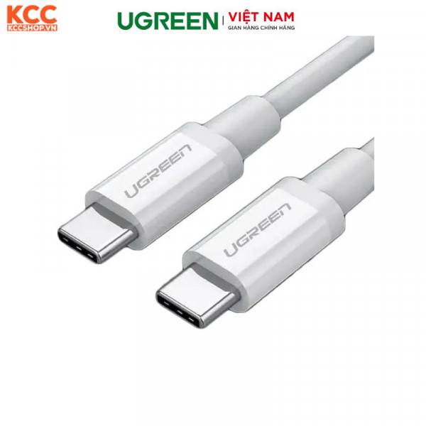 Cáp sạc nhanh Ugreen US264 USB-C M/M Cable ABS Shell 0.5m (White)