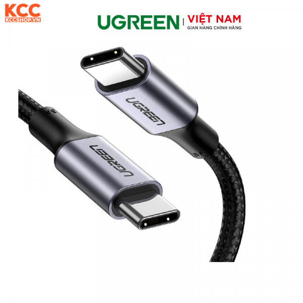 Cáp sạc nhanh Ugreen US316 USB-C Cable Aluminum Case with Braided 1m (Black)