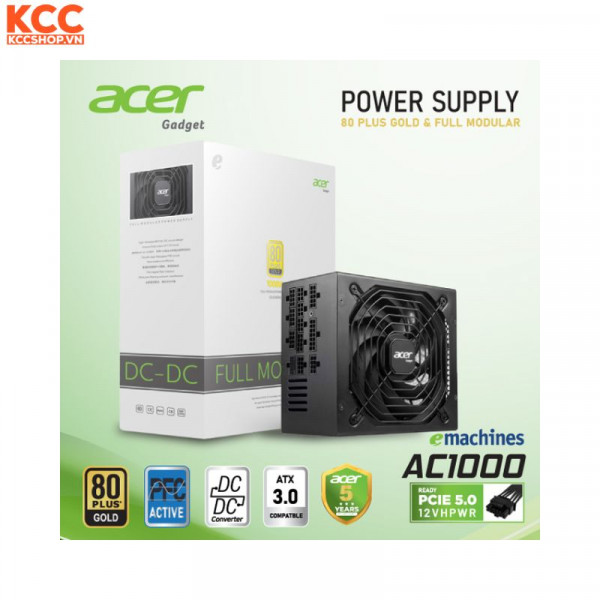 NGUỒN ACER AC1000 Gold FULL MODULAR ATX3.0 PCI-E 5.0