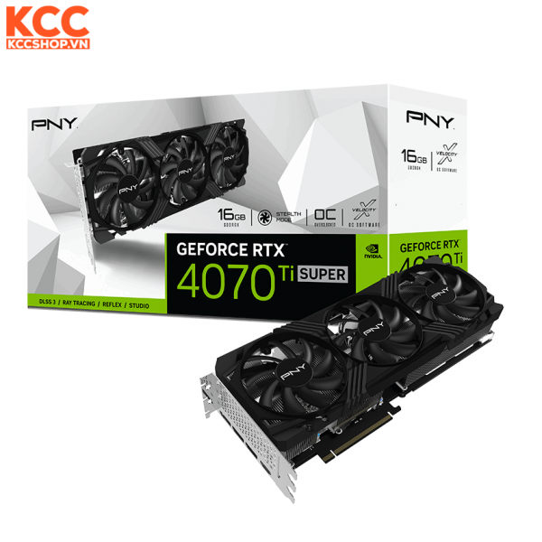 VGA PNY GeForce RTX 4070 Ti SUPER 16GB VERTO OC Triple Fan DLSS 3