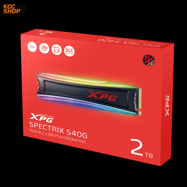 SSD Adata XPG SPECTRIX S40G RGB 2TB PCLe NVMe 3×4 – AS40G-2TT-C