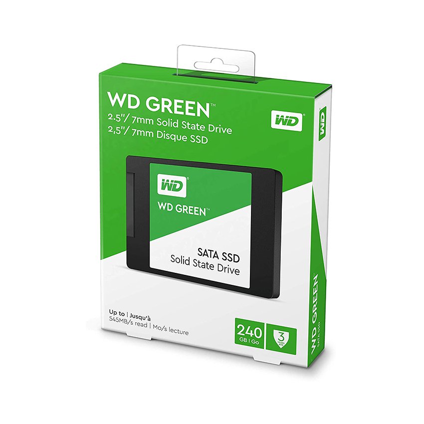 Ổ cứng SSD WD Green 240GB SATA 2.5 inch (Đọc 545MB/s – Ghi 465MB/s) – (WDS240G2G0A)