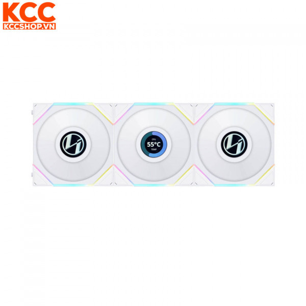 Fan case LIAN LI TL120 LCD TRIPLE PACK White (12TLLCD3W)