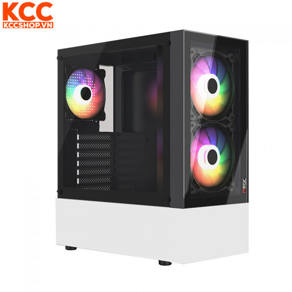 Vỏ case Magic GM-04 Black and White Glass 3F (ATX)