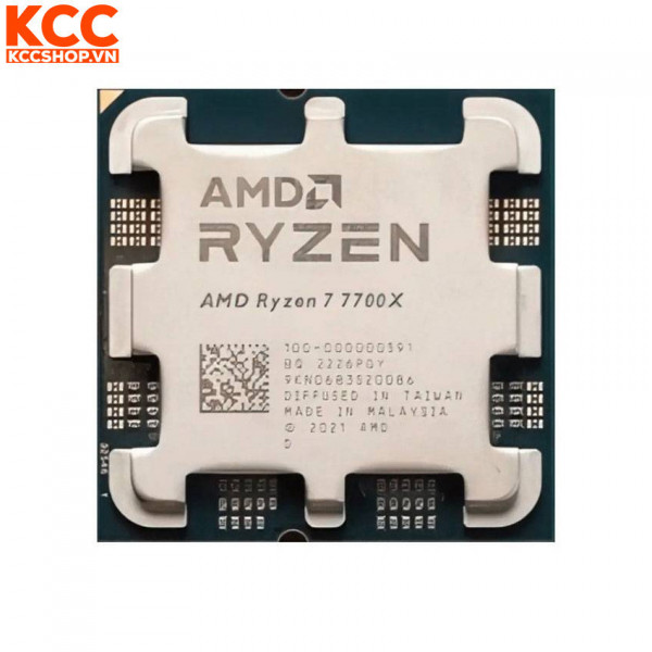 CPU AMD Ryzen 7 7700X Tray (4.5GHz boost 5.4GHz, 8 nhân 16 luồng, 40MB Cache, 105W, Socket AM5)