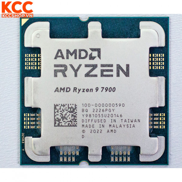 CPU AMD Ryzen 9 7900 Tray (3.7 GHz Upto 5.4GHz / 76MB / 12 Cores, 24 Threads / 65W / Socket AM5)