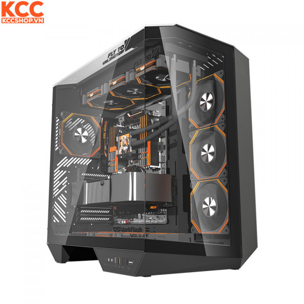 Vỏ Case DarkFlash DY470 Black (ATX, Mid Tower, Màu Đen)