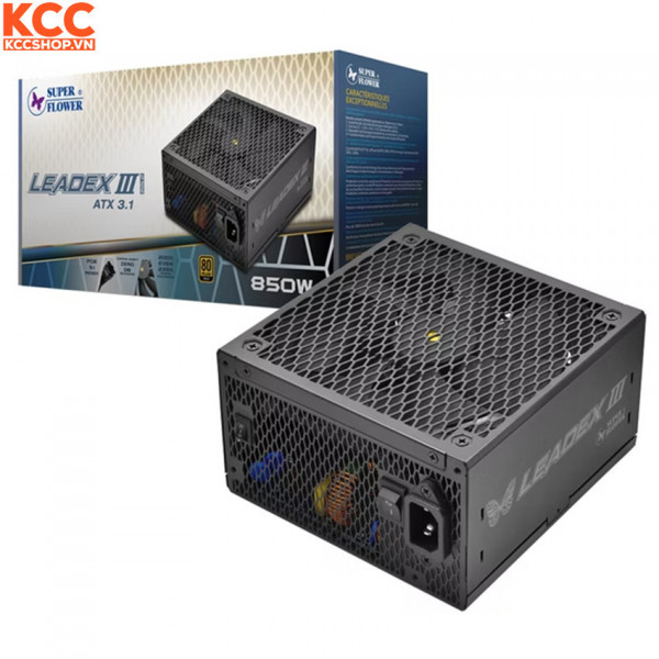 Nguồn máy tính SuperFlower LEADEX III GOLD UP ATX 3.1 850W 80 Plus Gold Black SF-850F14GE(GL)