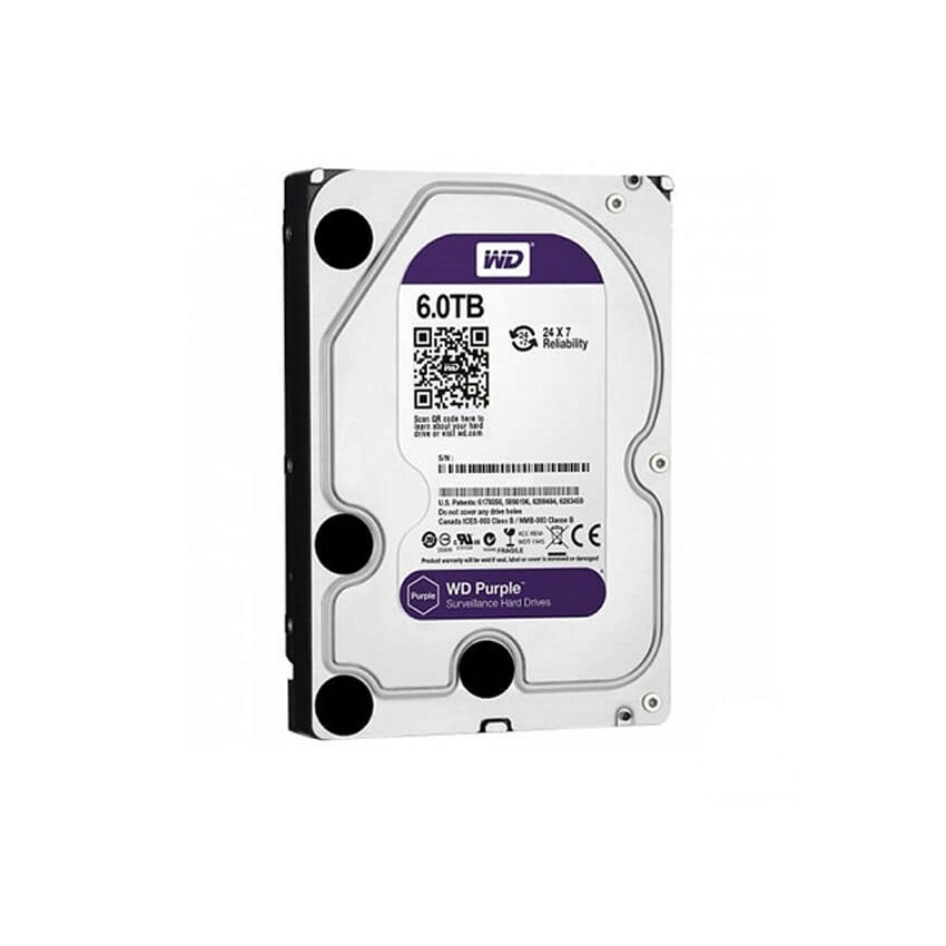 Ổ cứng HDD Western Digital Purple 6TB 3.5″ SATA 3 – WD60PURZ