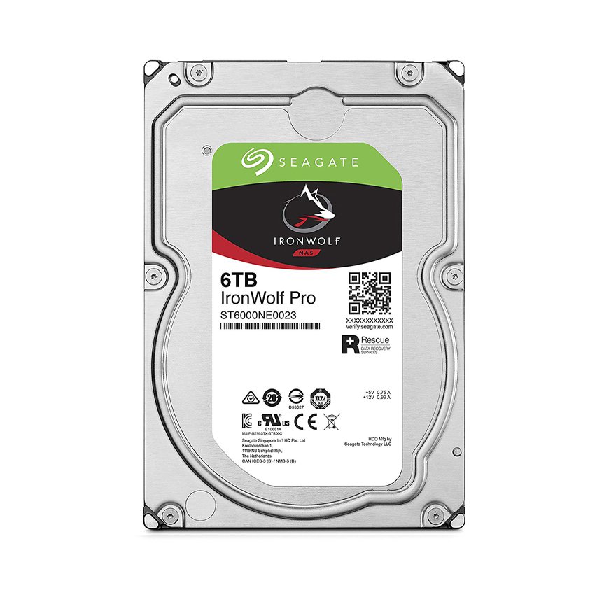 Ổ cứng HDD Seagate Ironwolf Pro 6TB 3.5 inch, 7200RPM, SATA3, 256MB Cache (ST6000NE000)