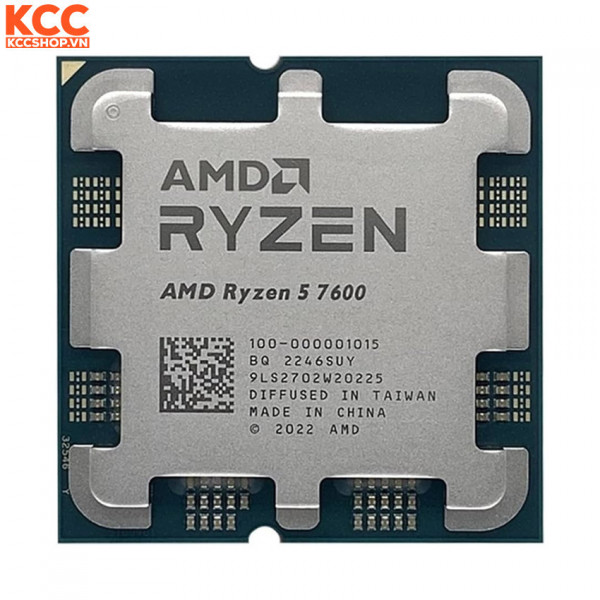 CPU AMD Ryzen 5 7600 Tray (3.8 GHz Upto 5.1GHz / 38MB / 6 Cores, 12 Threads / 65W / Socket AM5)