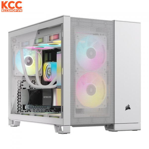 Vỏ case Corsair 2500D Airflow Tempered Glass Mid-Tower White (CC-9011264-WW)