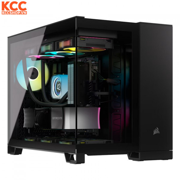 Vỏ case Corsair 2500X Tempered Glass mATX Mid-Tower Black (CC-9011265-WW)