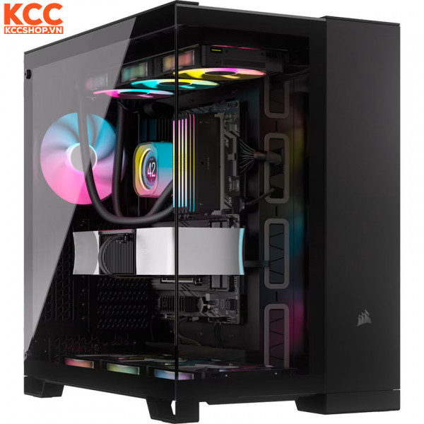 Vỏ case Corsair 6500X Tempered Glass Mid-Tower Black (CC-9011257-WW)