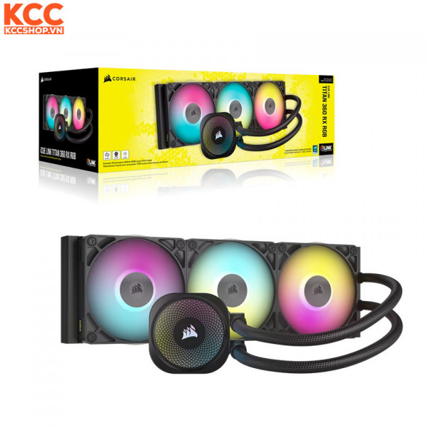 Tản nhiệt nước AIO Corsair iCUE LINK TITAN 360 RX RGB Black (CW-9061018-WW)