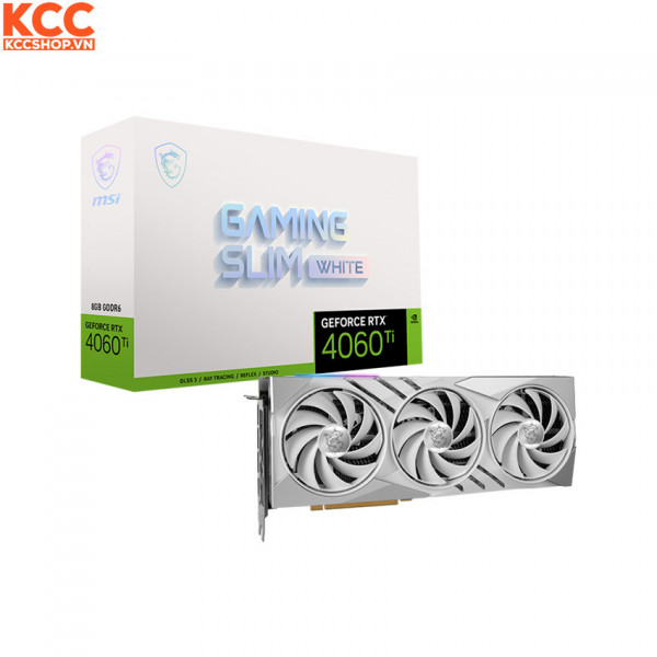 VGA MSI GeForce RTX 4060 Ti GAMING SLIM WHITE 8G