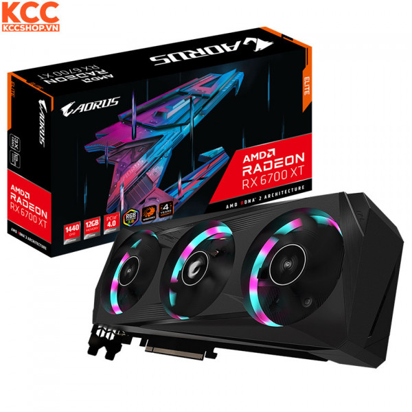 VGA Gigabyte AORUS Radeon RX 6700 XT ELITE 12G (GV-R67XTAORUS E-12GD)