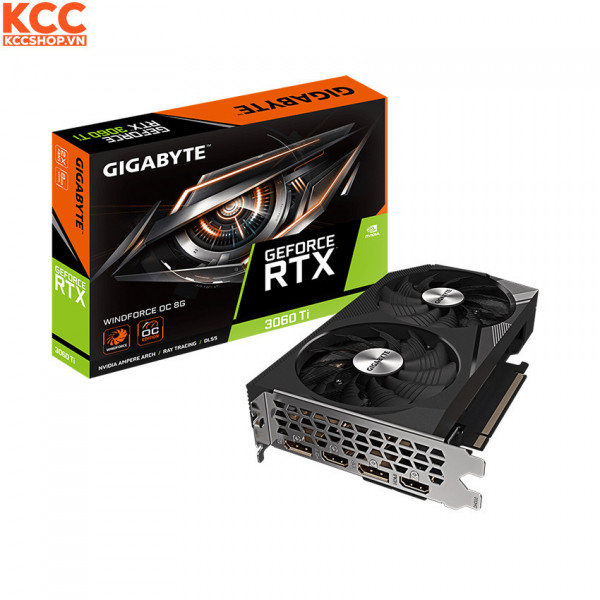 VGA Gigabyte GeForce RTX 3060 Ti WINDFORCE OC 8G (GV-N306TWF2OC-8GD)