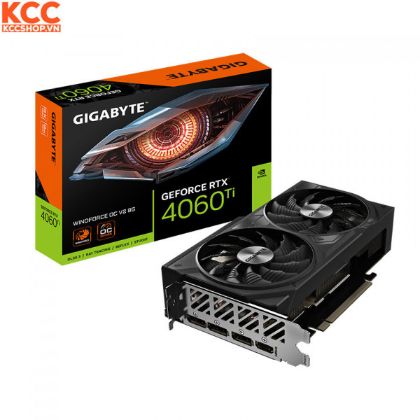 VGA Gigabyte GeForce RTX 4060 Ti WINDFORCE OC V2 8G (GV-N406TWF2OCV2-8GD)