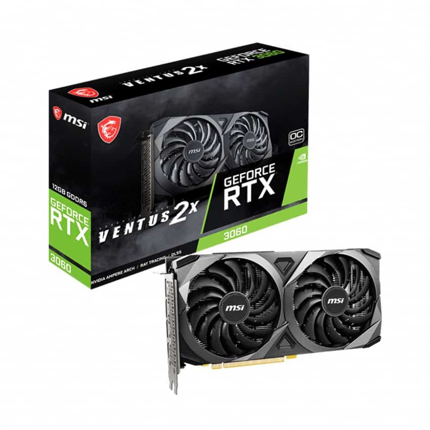 グラフィックボード・グラボ・ビデオカード MSI RTX3060 VENTUS 2X XS 12GB Card màn hình MSI RTX 3060 VENTUS 2X OC 12 GB (12GB GDDR6, 192-bit