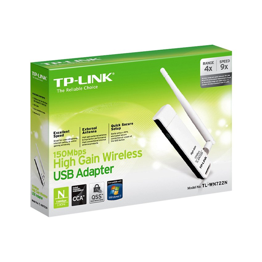 Card mạng không dây USB TP-Link TL-WN722N Wireless N150Mbps