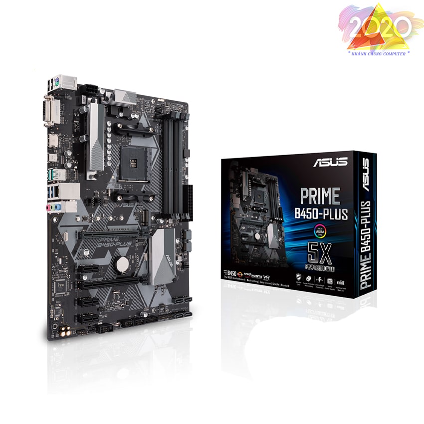 Mainboard ASUS PRIME B450-PLUS (AMD B450, Socket AM4, ATX, 4 khe RAM DDR4)