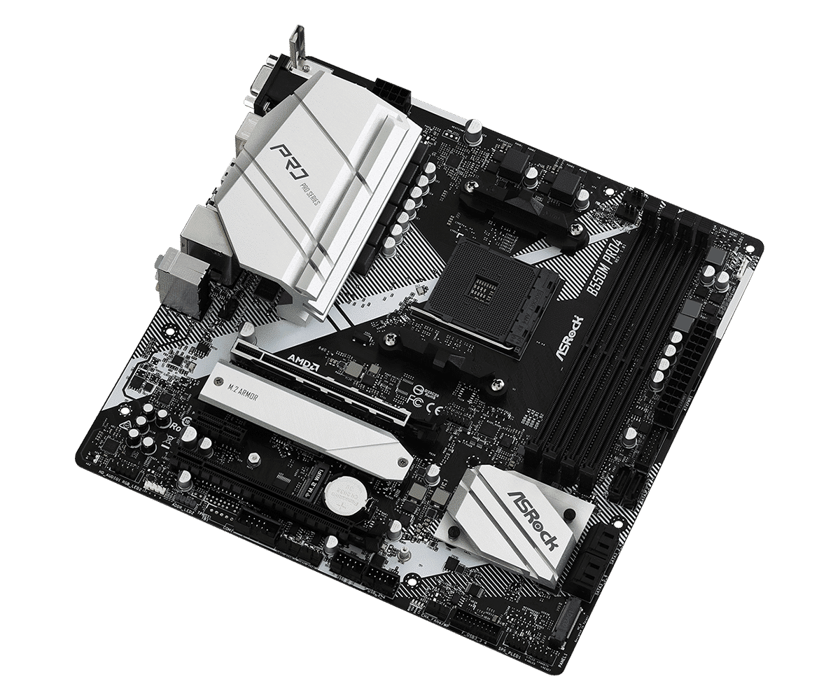 Mainboard ASROCK B550M PRO4 (AMD B550, Socket AM4, m-ATX, 4 khe RAM DDR4)