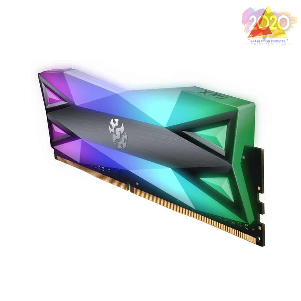 XPG DDR4 D60G RGB 16GB (2x8GB) 3600MHz PC4-28800 U-DIMM Desktop Memory CL17-18-1