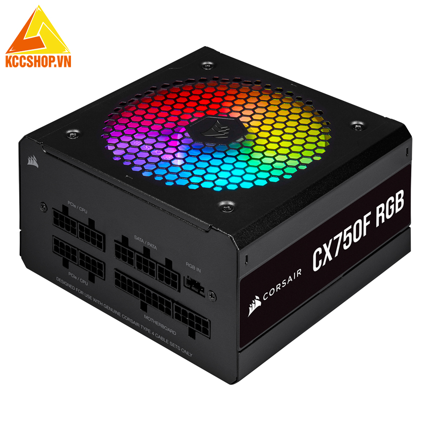 Nguồn máy tính Corsair  CX750F RGB Black 80 Plus Bronze - Full Modul ( CP-9020218-NA )