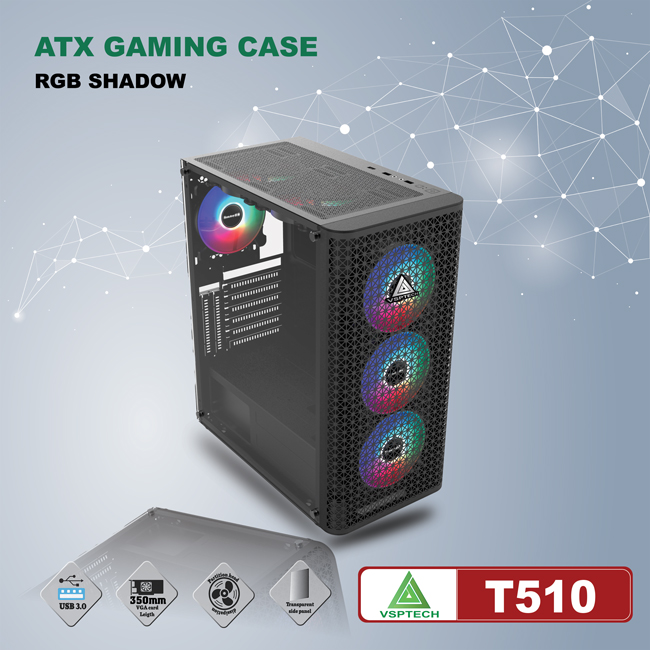 Case VSPTECH ATX Gaming T510