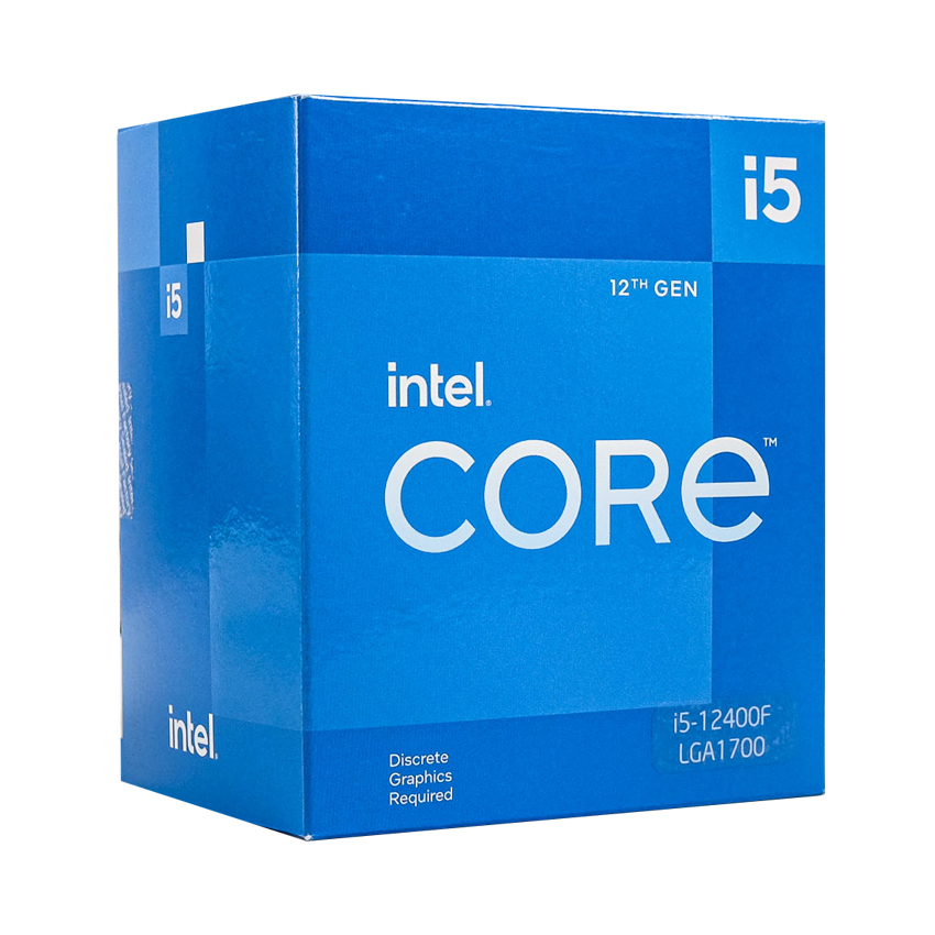 CPU Intel Core i5 12400F Chính Hãng (LGA 1700, 4.4Ghz, 6 nhân 12 luồng, 18MB Cache, 65W)