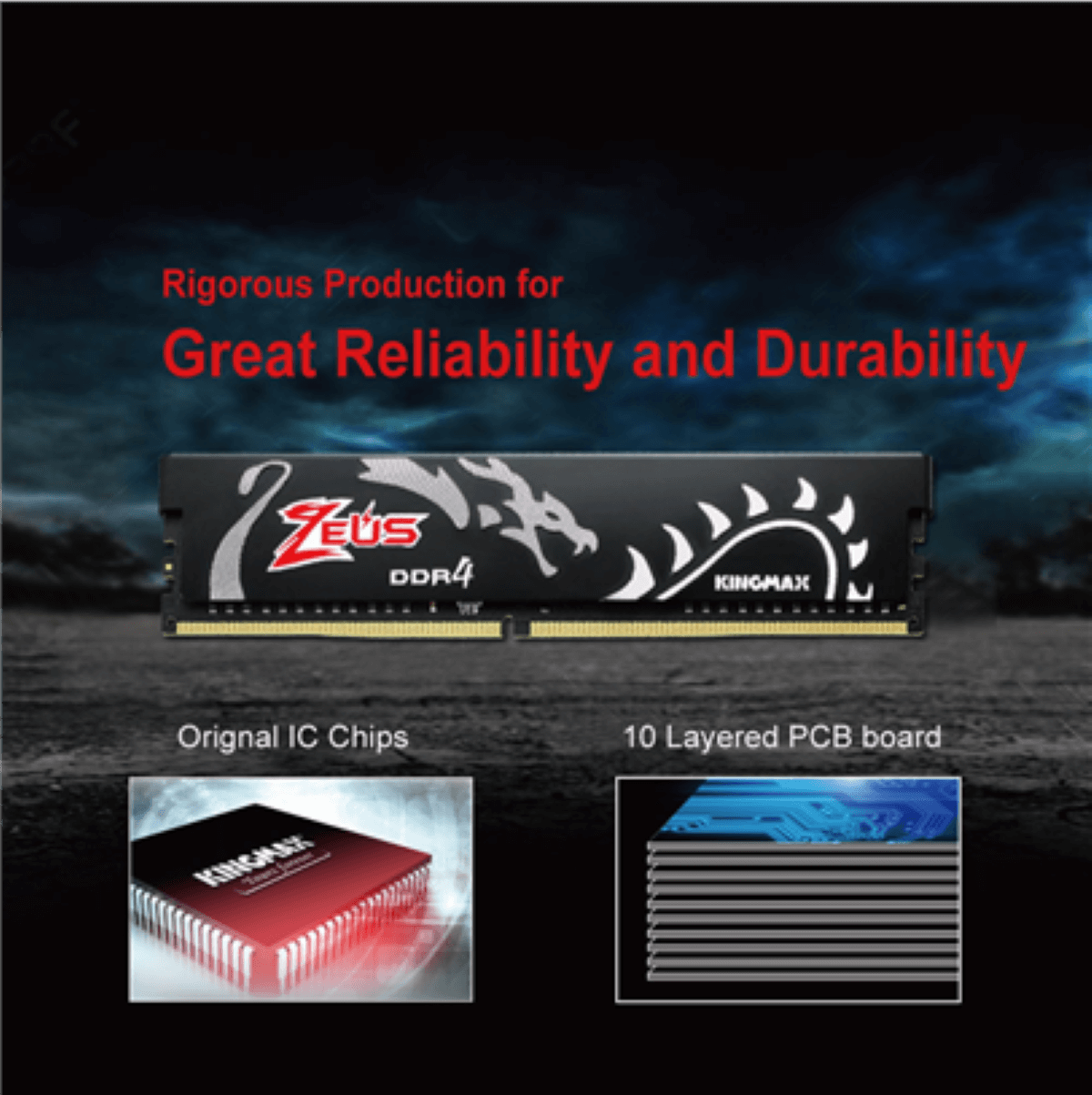 Ram Kingmax Zeus Dragon 32G DDR4 3200Mhz