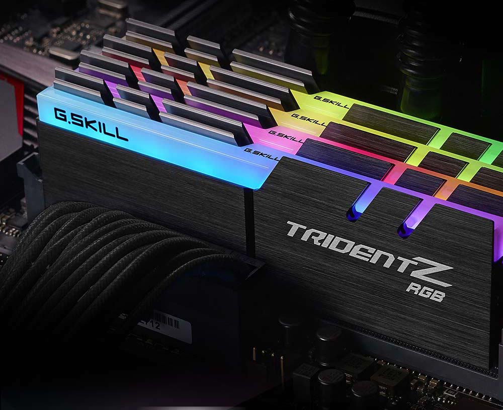 Ram G.Skill TRIDENT Z RGB 16GB (8GBx2) DDR4 3200MHz F4-3200C16D-16GTZR