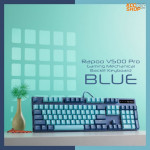 Bàn phím cơ gaming RAPOO V500Pro US CYANBLUE / Brown Switch (V500Pro.US.CYAN BLUE.RW)