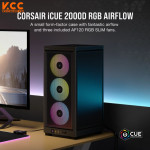 Vỏ case Corsair 2000D RGB AIRFLOW Mini-ITX PC Case - Black (CC-9011246-WW)