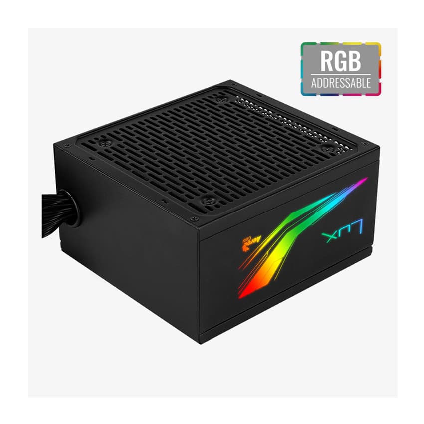 Nguồn Aerocool LUX RGB 650W ( 80 Plus Bronze/Màu Đen/Led RGB)
