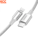 Cáp sạc nhanh Ugreen US304 USB C to Lightning MFI 1M White