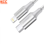 Cáp sạc nhanh Ugreen US304 USB C to Lightning MFI 1M White