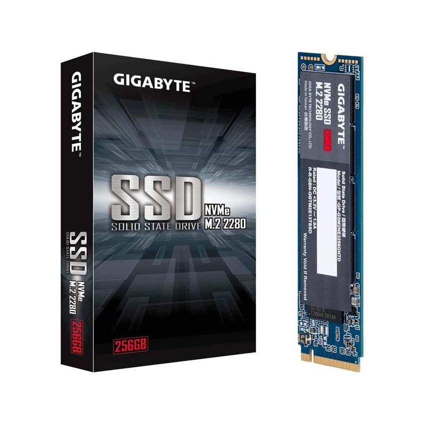 Ổ cứng SSD Gigabyte 256GB M.2 2280 PCIe NVMe Gen 3×4 (Đọc 1700MB/s, Ghi 1100MB/s) – (GP-GSM2NE3256GNTD)