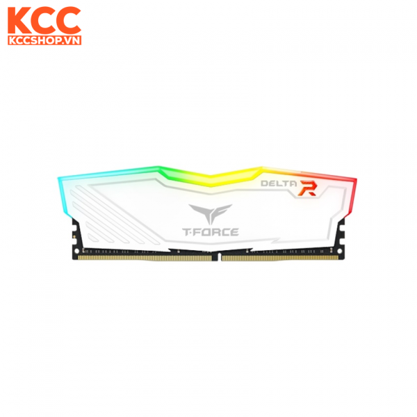 Ram TEAMGROUP T-Force DELTA RGB 8GB DDR4 3200MHz White 